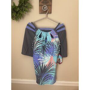 NWT Free Country Womens Size XL Tankini Two Piece Set Blue Gray